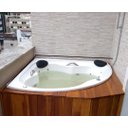 Ver imagem 3 de Banheira de Canto Veneza Completa com Hidro em Acrílico -220v (1,57x1,57x0,51)