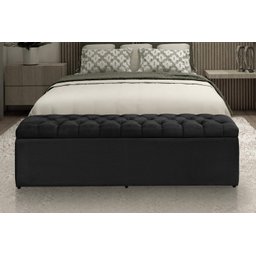 Calçadeira Baú Imperatriz 100 cm Suede Preto - 2