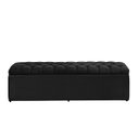 Ver imagem 1 de Calçadeira Baú Imperatriz 100 cm Suede Preto