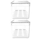 Ver imagem 5 de Kit 2 Organizadores de Ovos Clear Fresh Porta Ovos Empilhável Organizador de Geladeira 36 Ovos ou
