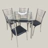 Mesa Comada com 4 Cadeiras Cromada - 1