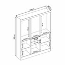 Ver imagem 2 de Guarda Roupa Roupeiro 07 Portas 02 Gavetas Branco Aramóveis