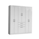 Ver imagem 4 de Guarda Roupa Roupeiro 07 Portas 02 Gavetas Branco Aramóveis
