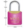Cadeado Pequeno 20mm Haste Curta Latão Maciço Rosa com Chave | Papaiz | Kit 02 Un - 2