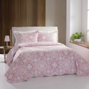 Ver imagem 1 de Colcha Patchwork Casal Dupla Face C/ Porta Travesseiro Lucca 8 Rozac