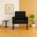 Ver imagem 1 de Poltrona Decorativa para Escritório e Consultório Base Metal Preto