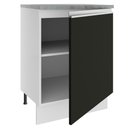 Ver imagem 5 de Balcão Armário de Cozinha 60 cm 1 Porta Branco/Preto Glamy Madesa