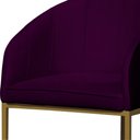 Ver imagem 4 de Poltrona Banqueta Decorativa Estofada Mia Veludo Base Metal Dourada - Estopar Poltrona Mia Veludo Ro