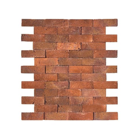 Revestimento Cerâmica Natural - Tijolinho Sierre Rustici 7x22cm Marrom/Terracota