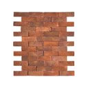 Ver imagem 1 de Revestimento Cerâmica Natural - Tijolinho Sierre Rustici 7x22cm Marrom/Terracota