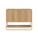 Ver imagem 3 de Sapateira Luna 1 Porta 1 Prateleira Hanover/Dourado 93x75cm