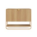 Ver imagem 3 de Sapateira Luna 1 Porta 1 Prateleira Hanover/Dourado 93X75cm