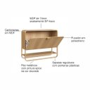 Ver imagem 6 de Sapateira Luna 1 Porta 1 Prateleira Hanover/dourado 93x75cm