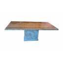 Ver imagem 2 de Mesa de Mármore Travertino Modelo Portugal - Base Central 1,80x0,90