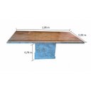 Ver imagem 3 de Mesa de Mármore Travertino Modelo Portugal - Base Central 1,80x0,90