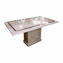 Ver imagem 1 de Mesa de Mármore Travertino Modelo Braga 1,80x0,80