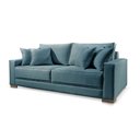 Ver imagem 1 de Sofá 2 e 3 Lugares Almofada Solta Linho Azul Helô 2,20m