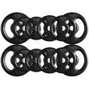 Ver imagem 2 de Kit com 40kg de Anilhas Ferro Fundido + Barras de Supino e Halteres