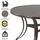 Ver imagem 4 de Mesa Ascoli em Alumínio com o Tampo Ripado de 1,40 Metros Trama Original
