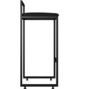 Ver imagem 7 de Kit 02 Banquetas Alta Para Cozinha Sala De Jantar Hanna L02 Preto Corano Preto - Lyam Decor