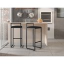 Ver imagem 2 de Kit 02 Banquetas Alta Para Cozinha Sala De Jantar Hanna L02 Preto Corano Preto - Lyam Decor