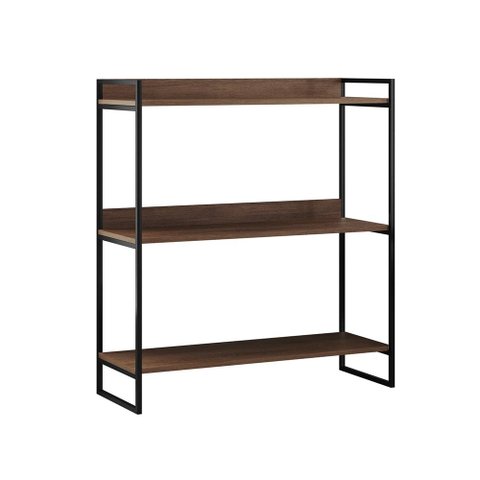 Nicho 3 Prateleiras 95cm Industrial Córdoba Preto e Carvalho