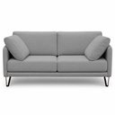 Ver imagem 5 de Sofá Sala de Estar Atena Fixo Pés de Ferro 174cm 2 Lugares Bouclê Cinza M1 - Monari Design