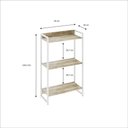 Ver imagem 5 de Estante Dynamica 60x30x104cm c/03 Prateleiras Carvalho / Est.Branca