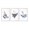 Conjunto Kit 3 Quadros Galatsi Moldura Branca - Oppen House Decora - 2