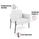 Ver mais imagens de Sofá Namoradeira e 2 Poltronas Pé de Ferro Preto Marisa Corino Branco D03 - D'Rossi