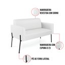 Ver imagem 3 de Sofá Namoradeira e 2 Poltronas Pé de Ferro Preto Marisa Corino Branco D03 - D'Rossi
