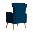 Ver imagem 4 de Poltrona Decorativa para Sala Melinda Veludo Marinho - Fm