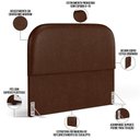 Ver imagem 4 de Cabeceira Cama Box Casal 140cm Orgânica Lanna W01 Couríssimo Marrom - Lyam Decor