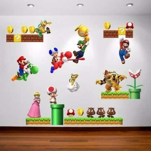 Papel de Parede Foto Mural Infantil Super Mario Games