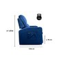 Poltrona Papai com Porta Copo Reclinável Massageador Veludo:azul Marinho - 5