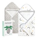 Ver imagem 1 de Momcozy Baby Hooded Towel 2 Peças Toalha Infantil 28"x28" Céu Estrelado