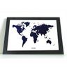 QUADRO DECORATIVO MAPA MUNDI GALAXY BLACK COM VIDRO - 30x40 - 1