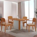 Ver imagem 1 de Mesa de Jantar Isadora 120cm Tampo Mdf Laminado com 4 Cadeiras Copper