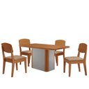 Ver imagem 2 de Mesa de Jantar Isadora 120cm Tampo Mdf Laminado com 4 Cadeiras Copper