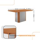 Ver imagem 4 de Mesa de Jantar Isadora 120cm Tampo Mdf Laminado com 4 Cadeiras Copper