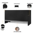Ver imagem 3 de Armário Multiuso Aéreo Cabideiro Grécia Preto - Lyam Decor