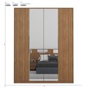Ver imagem 3 de Guarda Roupa Casal 4 Portas com Espelho e 3 Gavetas Grécia - Amêndola Touch Amêndola Touch