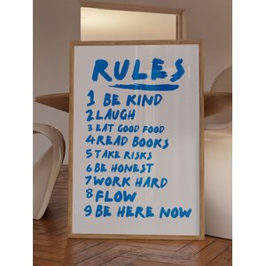 Quadro Decorativo Aesthetic - House Rules