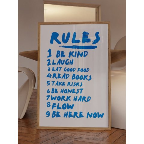 Quadro Decorativo Aesthetic - House Rules