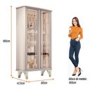 Ver imagem 5 de Cristaleira Évora Off White - Hb Móveis