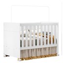 Ver imagem 2 de Berço Americano e Guarda Roupa Infantil Katatau Branco Acetinado com Colchão Gazin – Reller