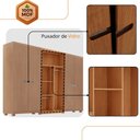 Ver imagem 4 de Guarda Roupa Casal Paris Mdf 6 Portas e 6 Gavetas com Pés Moderna Mobília