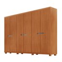 Ver imagem 1 de Guarda Roupa Casal Paris Mdf 6 Portas e 6 Gavetas com Pés Moderna Mobília
