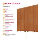 Ver imagem 7 de Guarda Roupa Casal Paris Mdf 6 Portas e 6 Gavetas com Pés Moderna Mobília