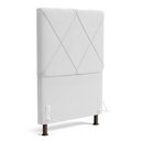 Ver imagem 1 de Cabeceira Cama Box Solteiro Mel 90cm com Frame Sintético Branco - Desk Design